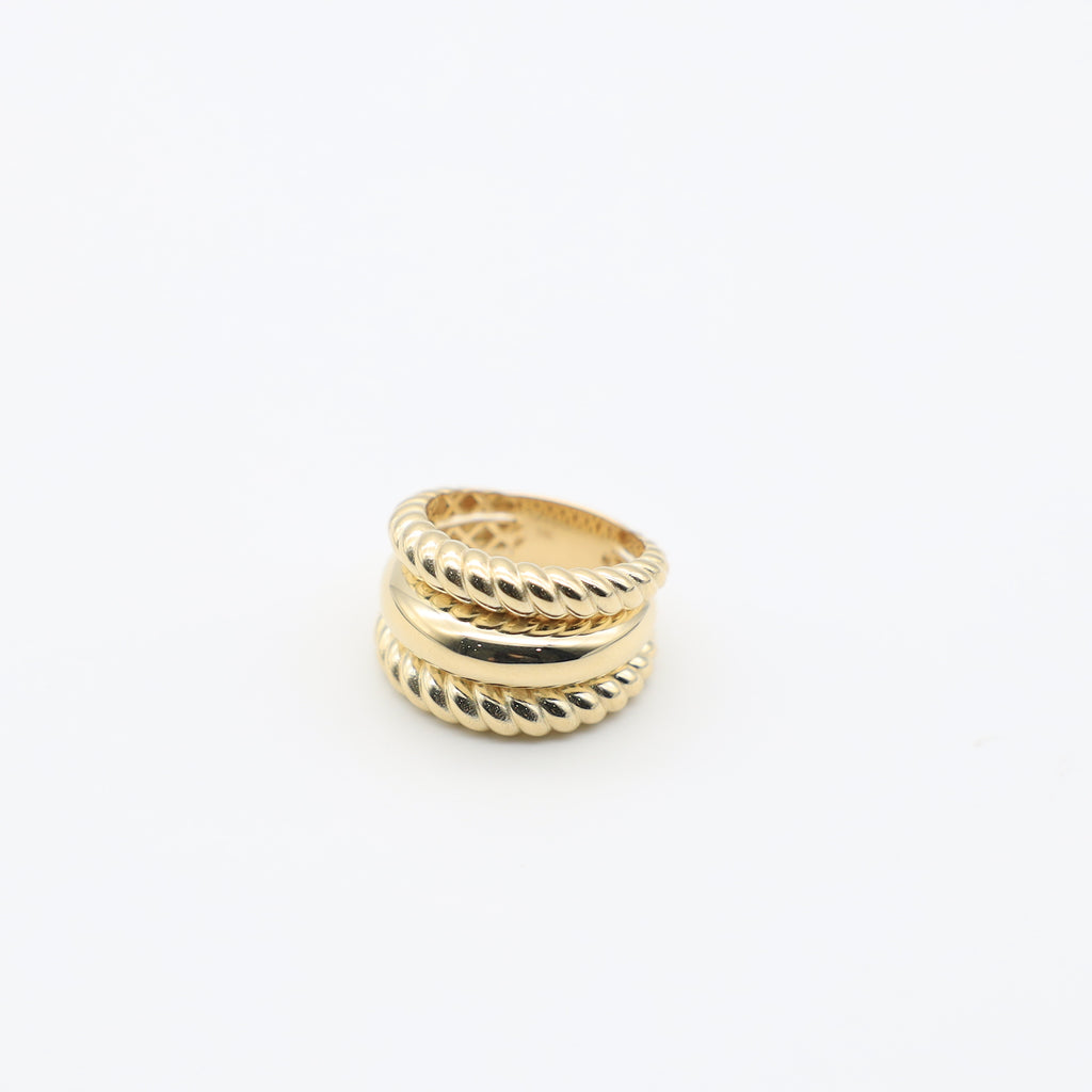 14K Thick Twisted Women Ring - Ashely Jewelry 2