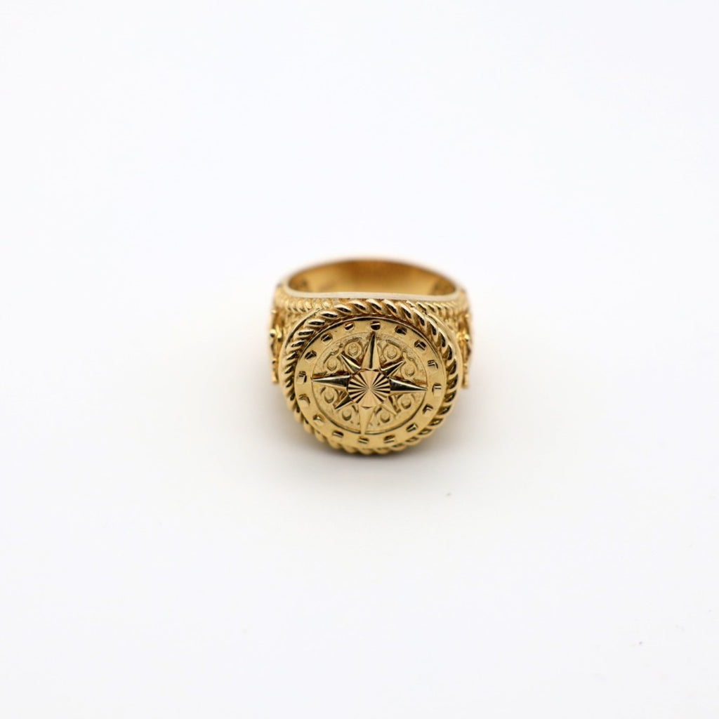 14K Men Compass Ring - Ashely Jewelry 2