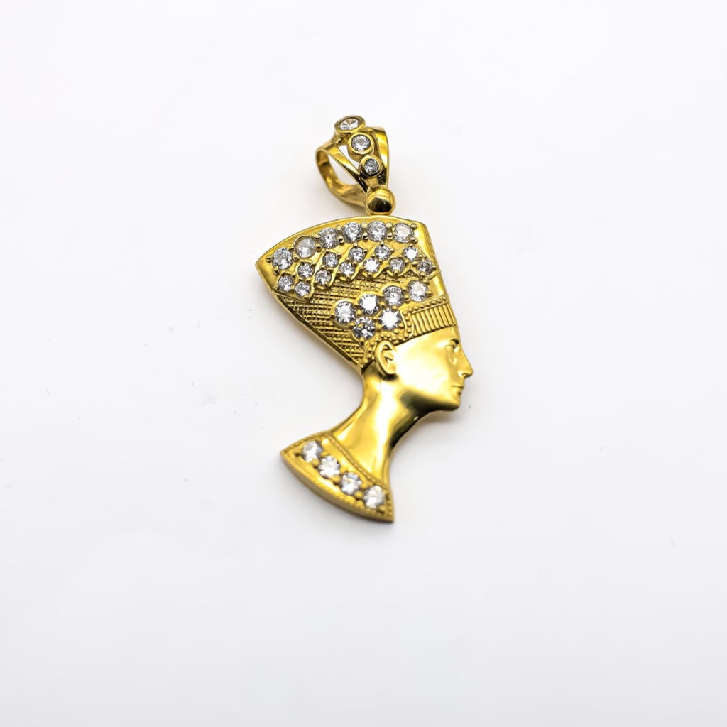 10K Egyptian Face Pendant - Ashely Jewelry 2