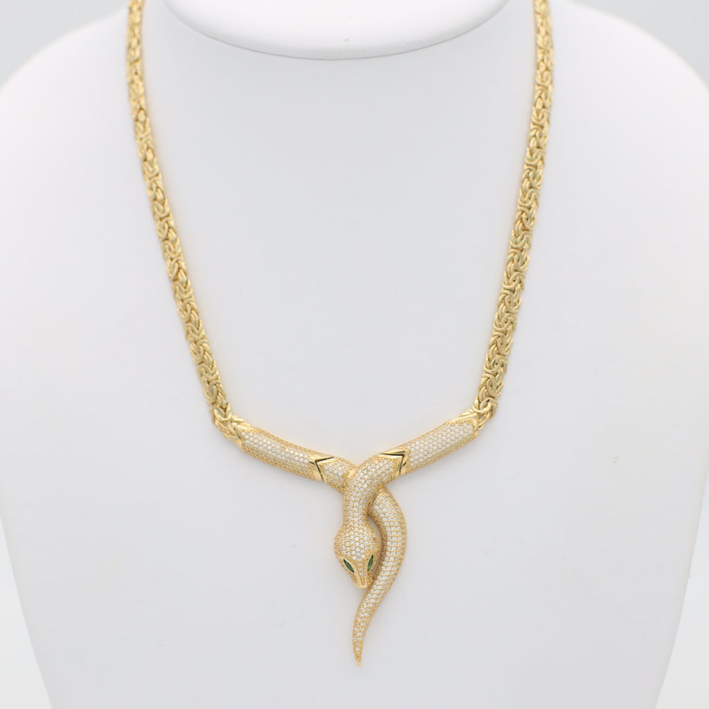 14K Snake Necklace - Ashely Jewelry 2