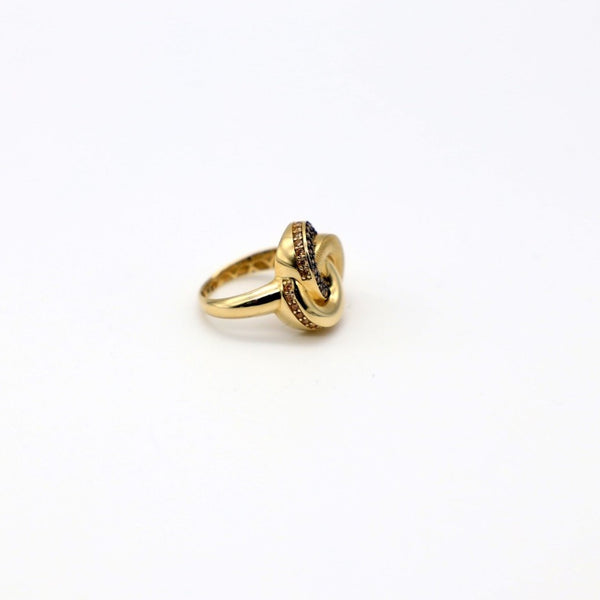 14K Gold Women Knotted Ring - Ashely Jewelry 2