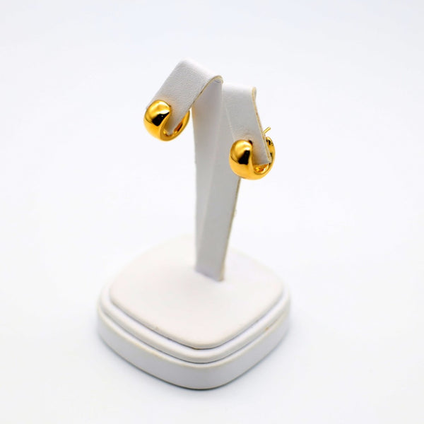 14K Mini Hollow Hoops Women Earrings - Ashely Jewelry 2